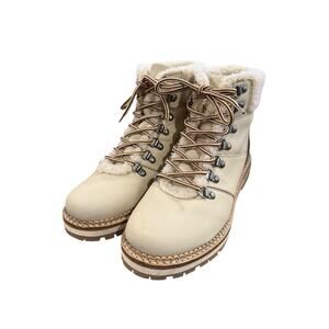 Alpine Design Beige Faux Shearling Holly Leather Hiking Boots Size 9.5